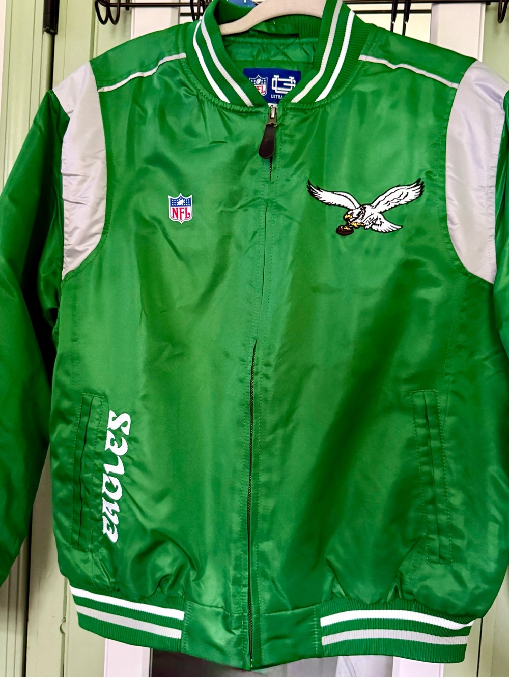 BNWT!! NFL Licensed Kellly Green Philadelphia Eagles Embroidered Jacket - Size S